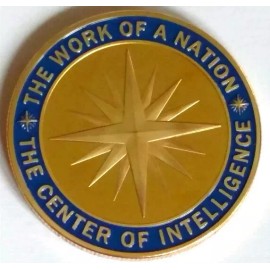 CIA CENTRAL INTELLIGENCE AGENCY CENTER OF INTELLIGENCE COLORIZED CHALLENGE COIN
