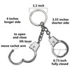 Iconikal Metal Mini Handcuff Thumb Cuff Keychain, 3 Pack
