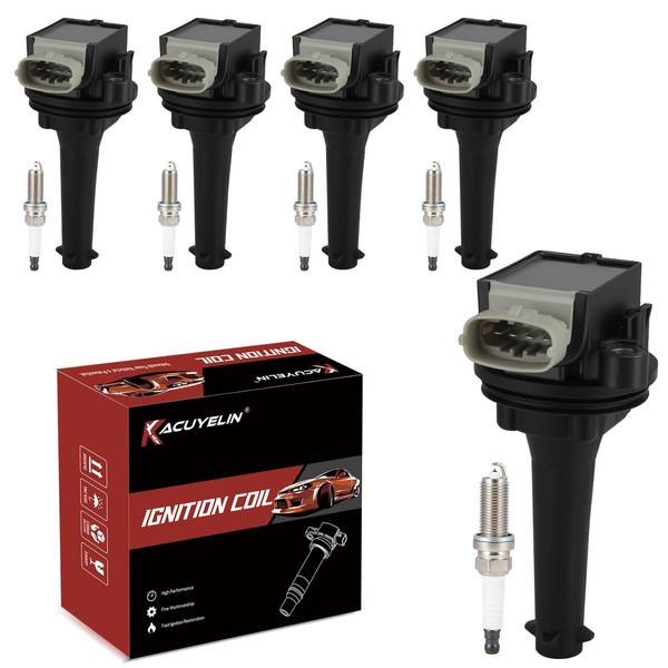 UF517 Ignition Coil Pack and Iridium Spark Plugs Set of