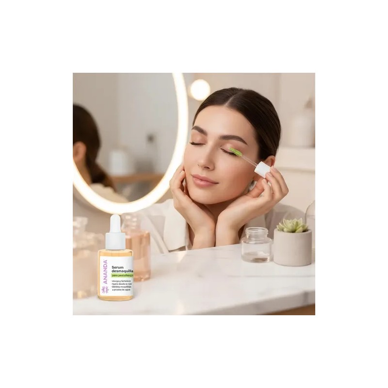 Serum Desmaquillante Pestañas Cejas Fortalecedor 30ml Ananda