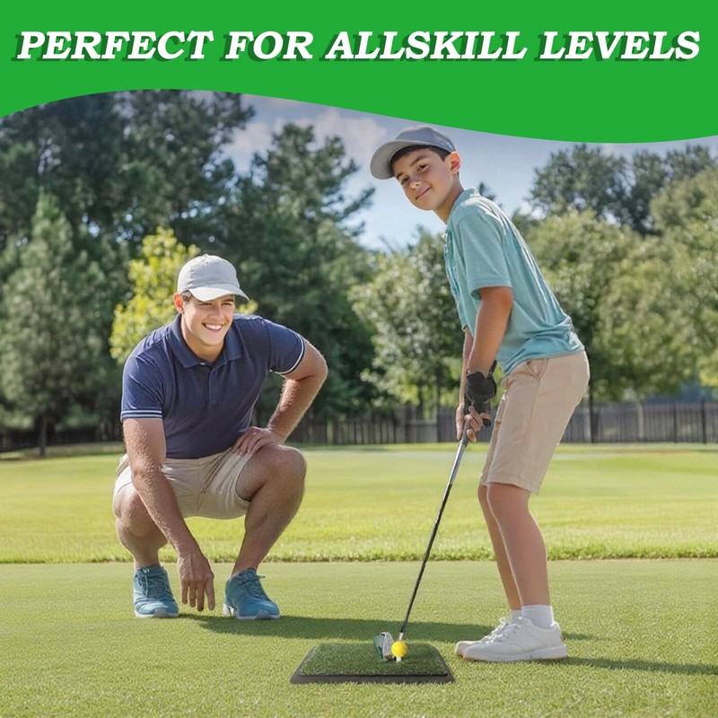 3 Pack Replaceable Golf Hitting Mats, Golf Practice Swing Mat
