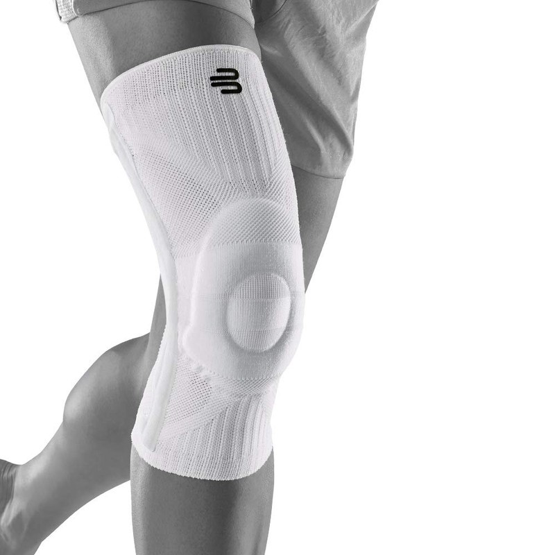 BAUERFEIND Unisex Adult Knee Support, Knee Sports Bandage, All White,