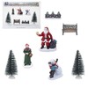 Mini Christmas Village Scene | 7 Piece Set | Multicoloured | 50 cm x 37 cm x 2 cm