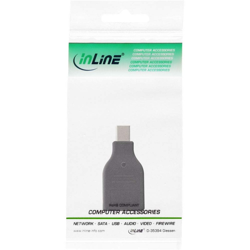 InLine® DisplayPort Adapter, Mini DisplayPort Male to DisplayPort Female, 4K/60Hz,