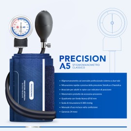 Professional blood pressure monitor manual aneroid upper arm classic model for adults with phonendoscope DOCTOR PRECISION - blood pressure monitor with stethoscopes