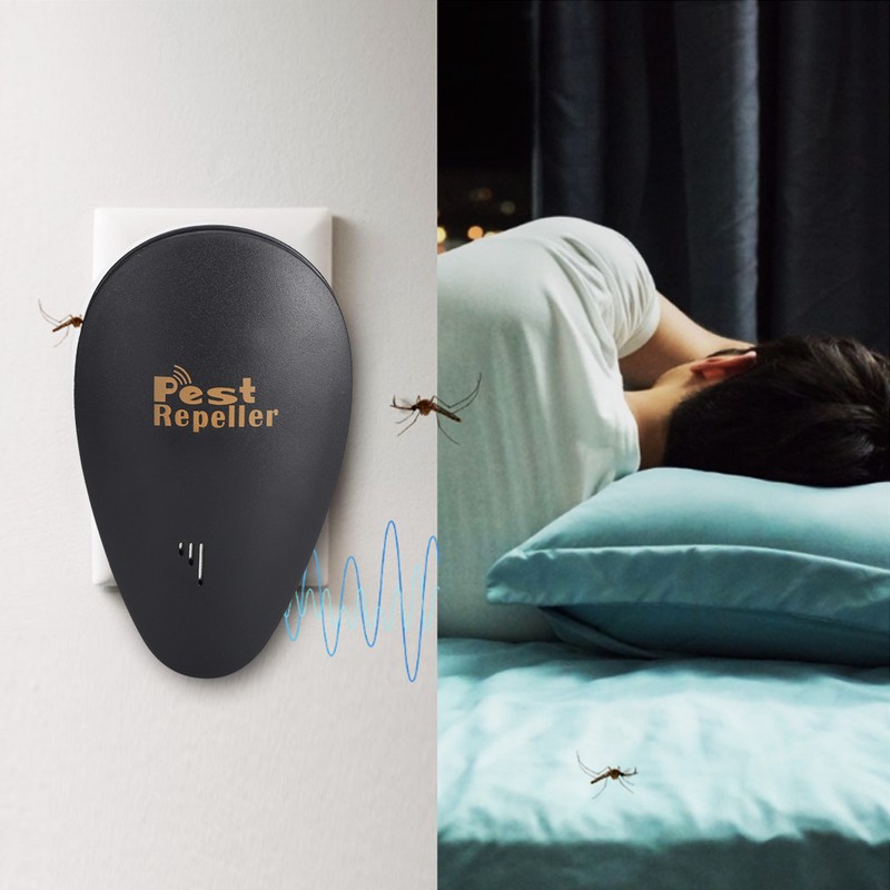 2 pcs Electronic Ultrasonic Mosquito Killer Insect Pest Cockroach Repellent