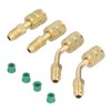 4Pcs 1/4SAE to 5/16SAE Conversion Head Refrigerant Charging Adapter for