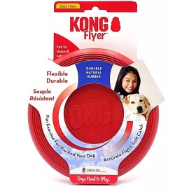 KONG Flexible Flyer Durable Rubber Small 7.5 Inch Frisbee Dog Fetch Toy