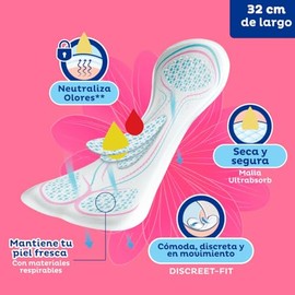 Tena Lady Discret Extra Larga, Toallas Para Incontinencia, 10 Piezas