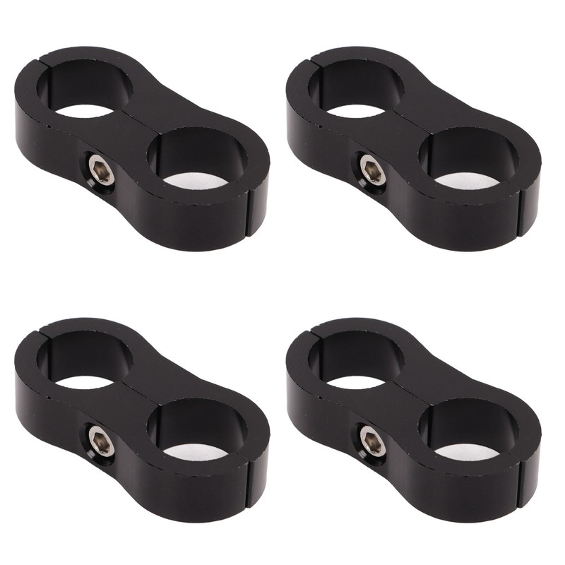 4 Pcs 8AN Hose Separator Clamp Fuel Line Mounting Clamp