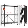 DEANIC 3 Tier Foldable Storage Shelves with Wheels, Kitchen Appliance