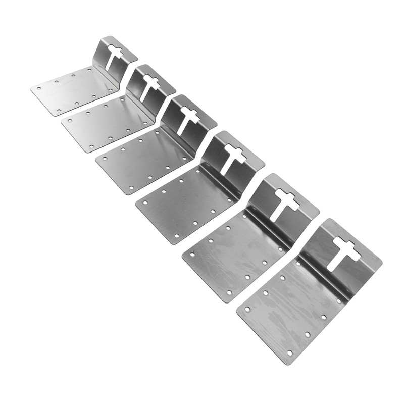6PCS T Post Bracket 3 Inch Heavy Duty Carbon Steel