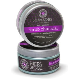 Charcoal Scrub 300gr - Exfoliante corporal de carbón activado con extracto de arnica, cacao y romero