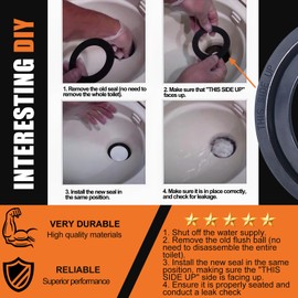 RV Toilet Seal, Flush Ball Seal Gasket Replacement for Dometic 300/310/320 - Upgraded 385311658 - RV Toilet Seal Parts to Solve The Leakage Problem, 2-Pack