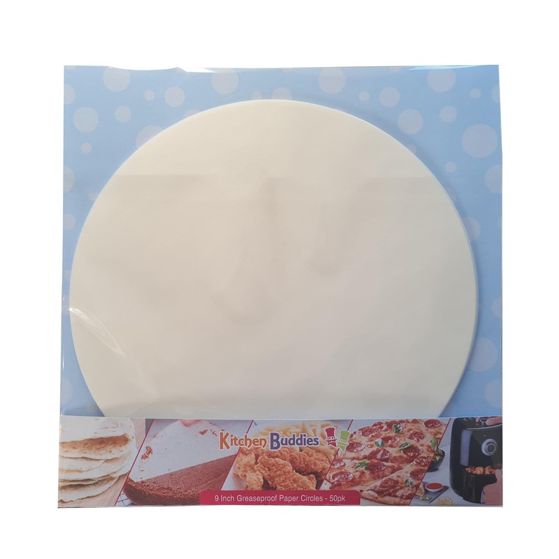 Kitchen Buddies Greaseproof Baking Parchment Circles - 6, 7, 8,