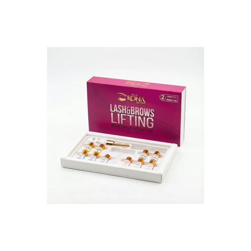 Kit Lash Brow Lifting Pestañas Planchado Ceja Kona Lashes