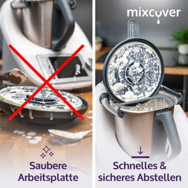 Lid holder and scraper aid compatible with Vorwerk Thermomix TM6 TM5 TM31 holder Thermomix accessories