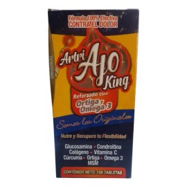 3 Artri King Ortiga Y Omega Frasco 100 Tbs Formula Original                                                                                           