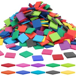 Coopay 500 Pcs Foam Square Color Tiles, Math Counters, Sorting Colored Foam Squares Math Counting Manipulatives, Game Tokens, Bingo Chips, Classroom Crafts for Kids Learning Development Toys