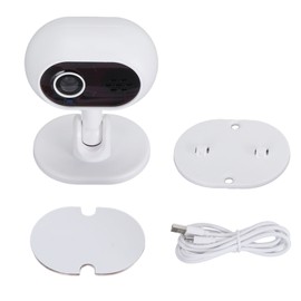 Indoor Security Camera 1080P HD WiFi Motion Detection 2 Way Talk Night Vision 360 Degree Rotation Smart Camera with APP for Home Baby Monitoring White