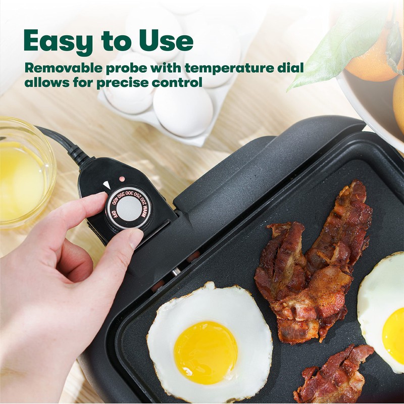 bella Electric Griddle with Warming Tray - Smokeless Indoor Grill,