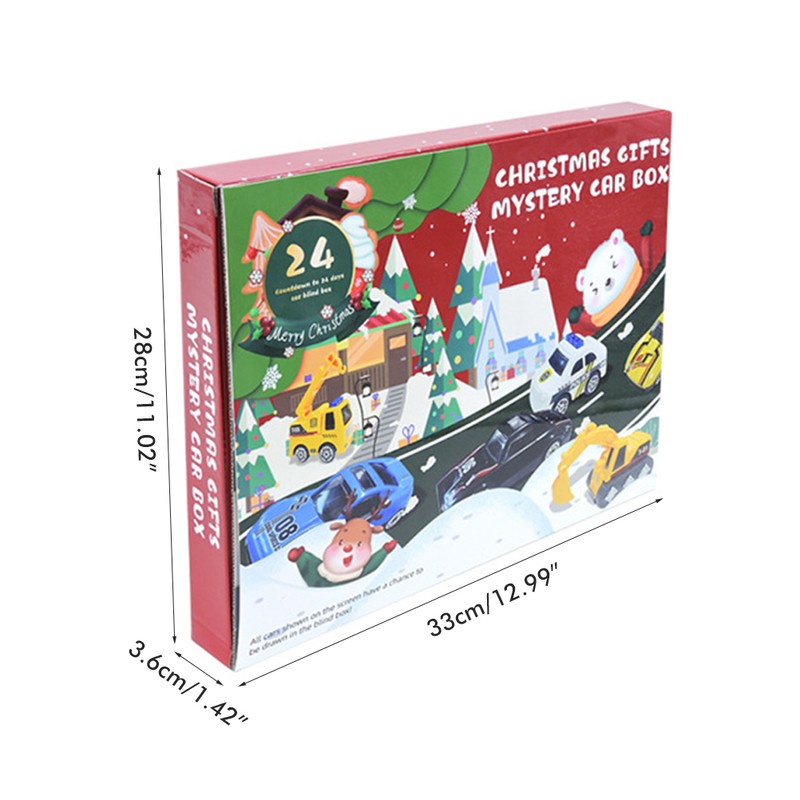 Christmas Advent Calendar 24 Days Countdown Calendar Toys Pull Back
