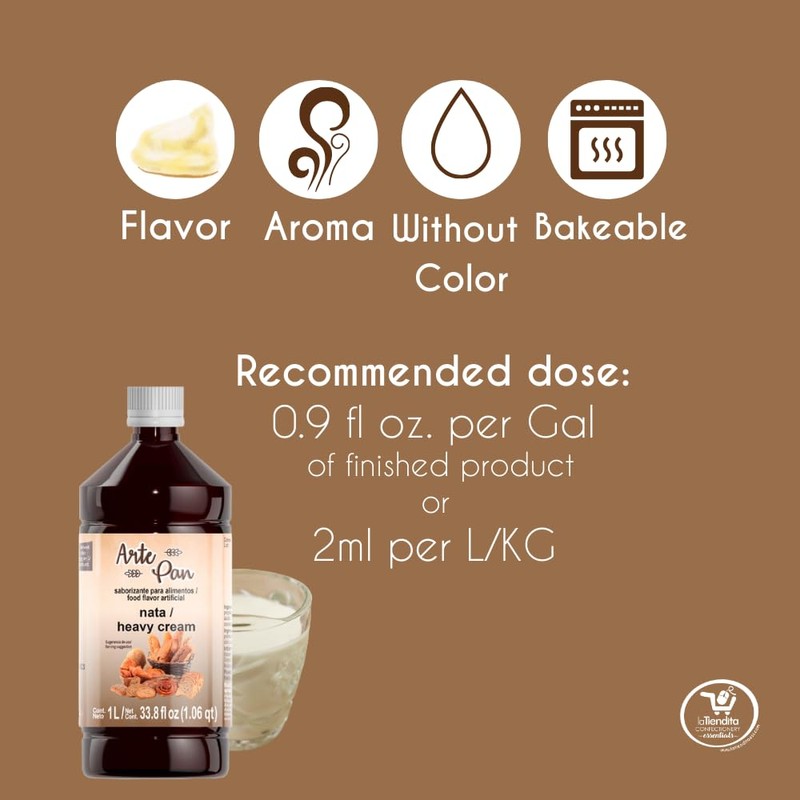 Arte Pan Artificial Food Flavoring Heavy Cream Concentrate (33.8 fl