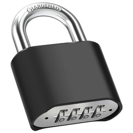 Diyife Grande Gran Resistencia Aleación de Zinc Candado Exterior, [Impermeable] Candado de Combinación de 4 Dígitos con Diámetro del Haz 8MM, para Garaje, Portal, Valla, Escolar, Taquilla, Negro