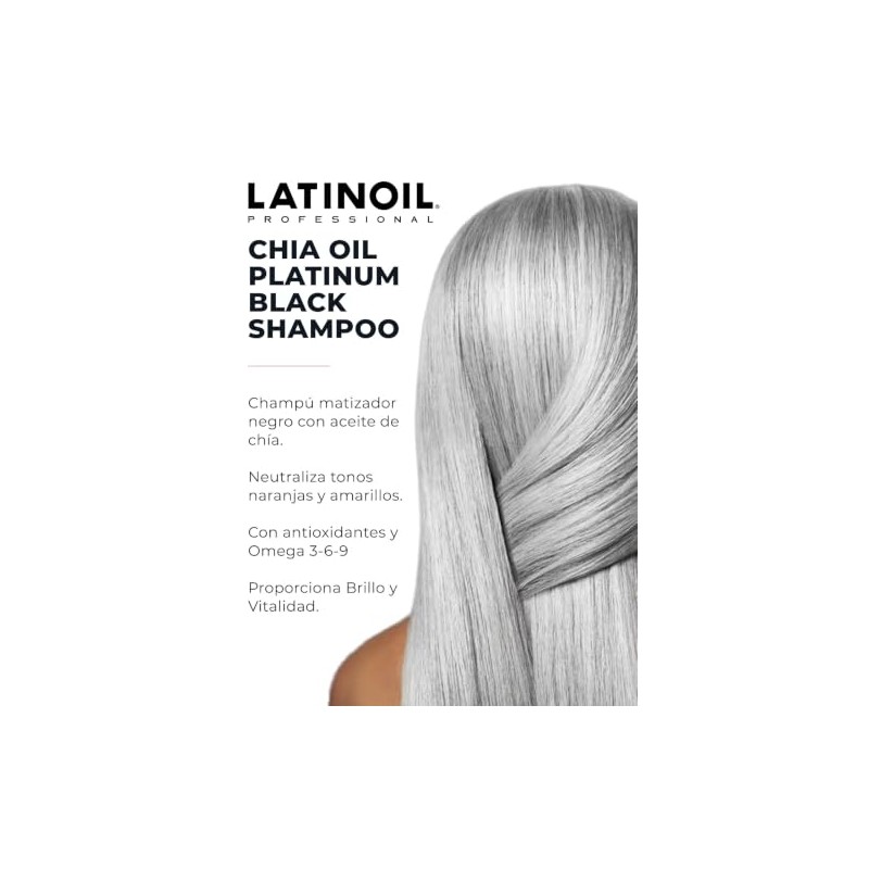 Chía Oil Platinum Black Shampoo Matizador Negro Sin Sulfatos 250ml