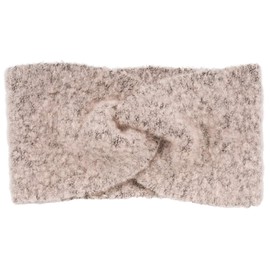 styleBREAKER 04026052 Women's Fine Knit Headband Light Mottled with Twist Knots, Warm Winter Hair Band, Woven Fabric, Colour: Dusky Pink