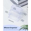 Uniclife Acrylic Business Card Holder for Desk, 3 Compartments, Transparent