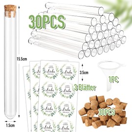 Wedding Favours 30 Pieces – Let Our Love Grow Test Tubes for Flower Seeds for Wedding Gift Guest Gift for Wedding Christening Communion Confirmation Birthday Youth Consecration