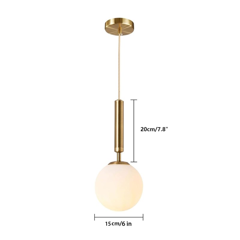 Modern Ceiling Lights Battery Operated Pendant Lights Set of 2,Gold