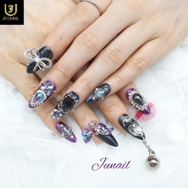 ❗Limited❗ Aurora handmade nail tips - Short Round Square / ❗한정❗ 오로라 수제네일팁 - 숏라운드스퀘어