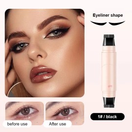 Rotating Eyeliner Stamp Pen – Dual-Head Wing Stamp, Quick-Dry, Smudge-Proof, Long-Lasting, Easy Cat Eye & Sharp Winged Lines, Beginner-Friendly Makeup Tool