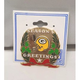 Green Bay Packers Seasons Greetings Collectible Football Pin 1997 Peter David