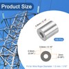 sourcing map Aluminum Wire Rope Stop Sleeve 1/16"(1.5mm) Crimping Loop