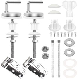Toilet Seat Attachment 2 Pieces Toilet Seat Hinges Universal Stainless Steel Toilet Seat Replacement Parts Toilet Seat Fixing Screws Toilet Seat Attachment Set Accessories for Toilet Seat Screws
