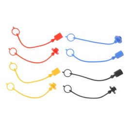 CHILDWEET 12 Sets Hydraulic Hose Caps Coupling Caps Quick Connector Covers Male Female Fittings High Flow Long-life Plastic Easy to Fit 2-pack