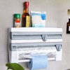 Paper Holder Storage Rack, Wall Mounted Plastic Wrap Foil Dispenser