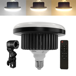 150W LED Photo Light, 3000-6500K E27 Lamp Socket for Photography Softbox, with Remote Control, Used for Photo Studio, Home Lighting, Video Filling, Tik TOK Video Live Streaming
