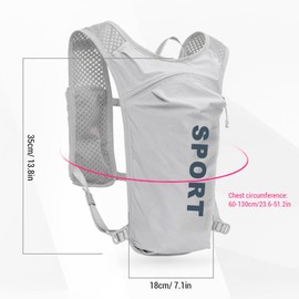 Lixada 5L Ultralight Hydration Backpack Trail Backpack Hydration Vest Breathable Hydration Pack Bicycle Backpack with 1.5L Water Bottle for Hiking, Running, Cycling, Camping, Marathoner