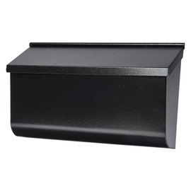 Architectural Mailboxes Woodlands™ Wall-Mounted Mailbox for Outside, Rust-Resistant Galvanized Steel Metal Medium Mail Box, Textured Black Modern Wall Mailbox