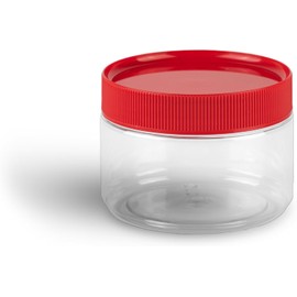 TOX Round Box M 250 ml with Sturdy Screw Cap, Made of Plastic (PET), Versatile in Workshop, Office and Hobby, Pack of 6, 094900905