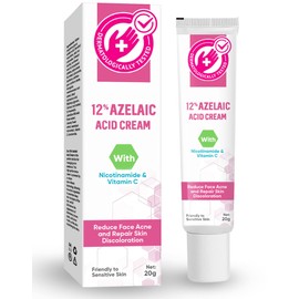 Azelaic Acid, Azelaic Acid, 12% Azelaic Acid Cream to Relieve Redness on the Face, Dark Spots, Rosacea, Acne and Regulate Excess Sebum