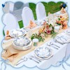 Roshtia 100 Pcs Something Blue Before I Do Paper Plates