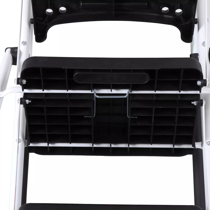 SEGAWE 5 Step Ladder Folding Steel Step Stoo w/Non-Slip Wide