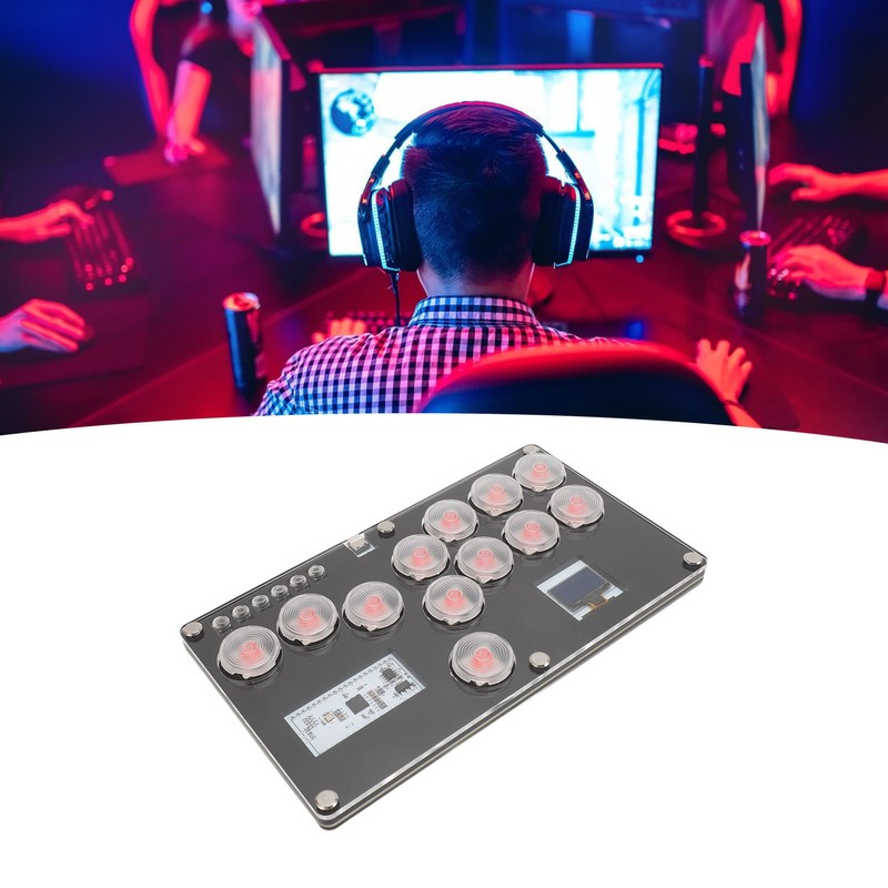 All Button Arcade Controller 12 Keys Supports Hot Swap and