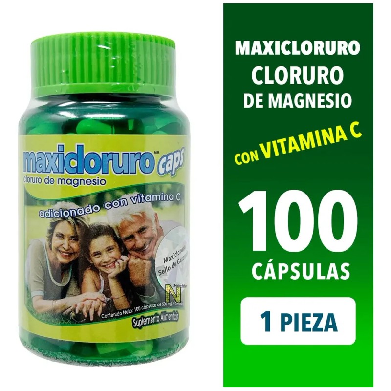 Cloruro De Magnesio Con Vitamina C (100 Caps) Maxicloruro
