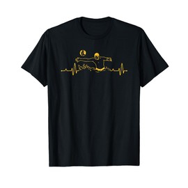 Water Polo Heartbeat Goalie Pulse Athlete Team Sport Lover T-Shirt